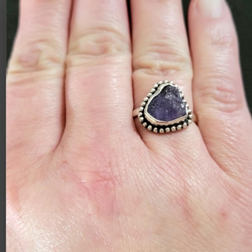 TANZANITE ROUGH CUT RING